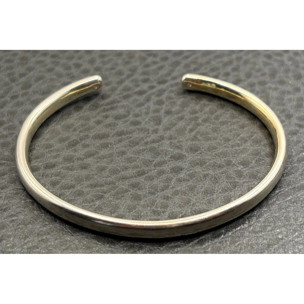 Ana Luisa Classic Minimalist Cuff Bracelet  Silver Tone 6"
